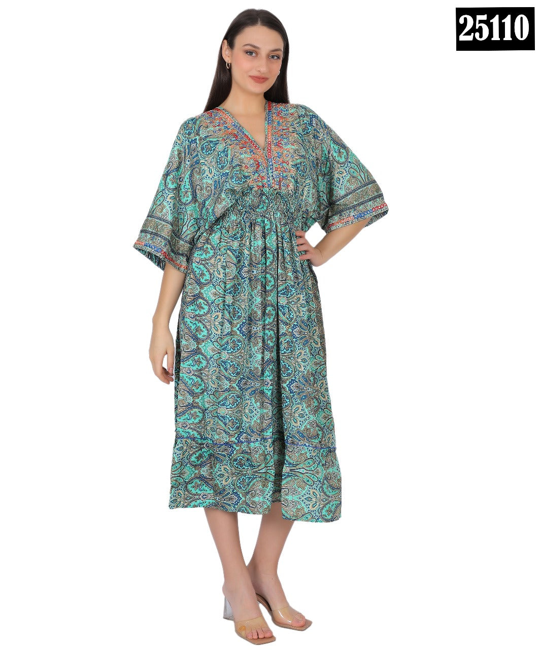 VESTIDO LARGO DE SEDA